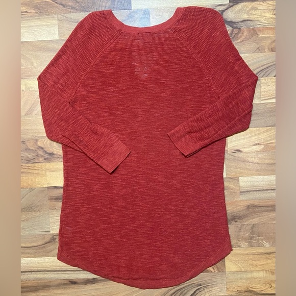 Torrid Women's Sweater Plus Size 0 Orange Keyhole Knit Lightweight Top - Picture 3 of 7